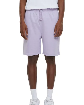 Pantaloni scurti din amestec de bumbac cu snur, Lila