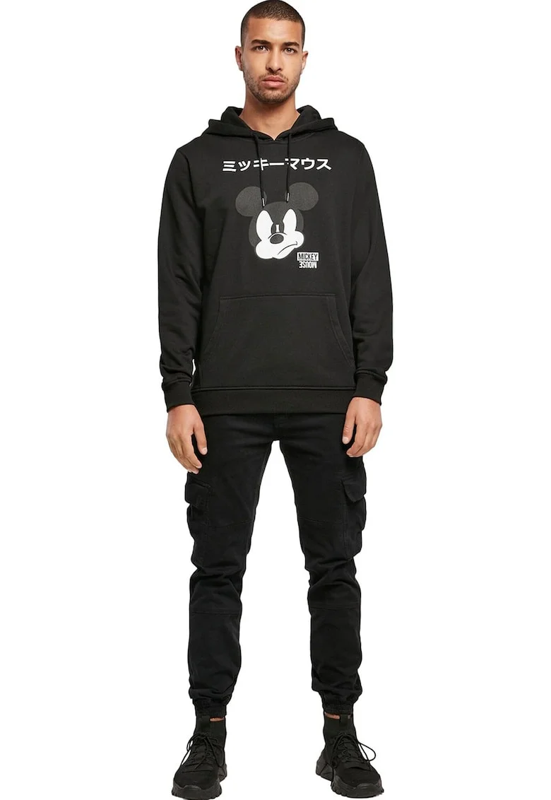 Hanorac cu imprimeu Mickey Mouse, Negru