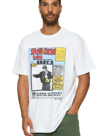 Tricou din bumbac cu imprimeu grafic, Alb/Galben/Albastru