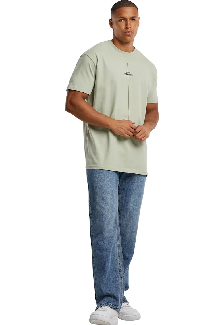 Tricou lejer cu decolteu la baza gatului, Verde pal