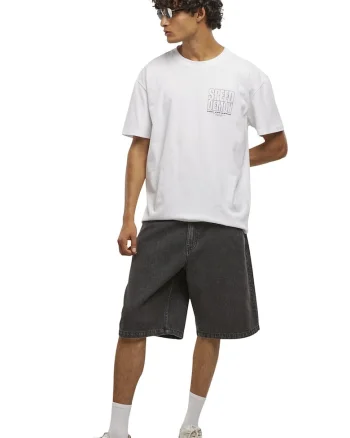 Tricou cu decolteu la baza gatului, Alb