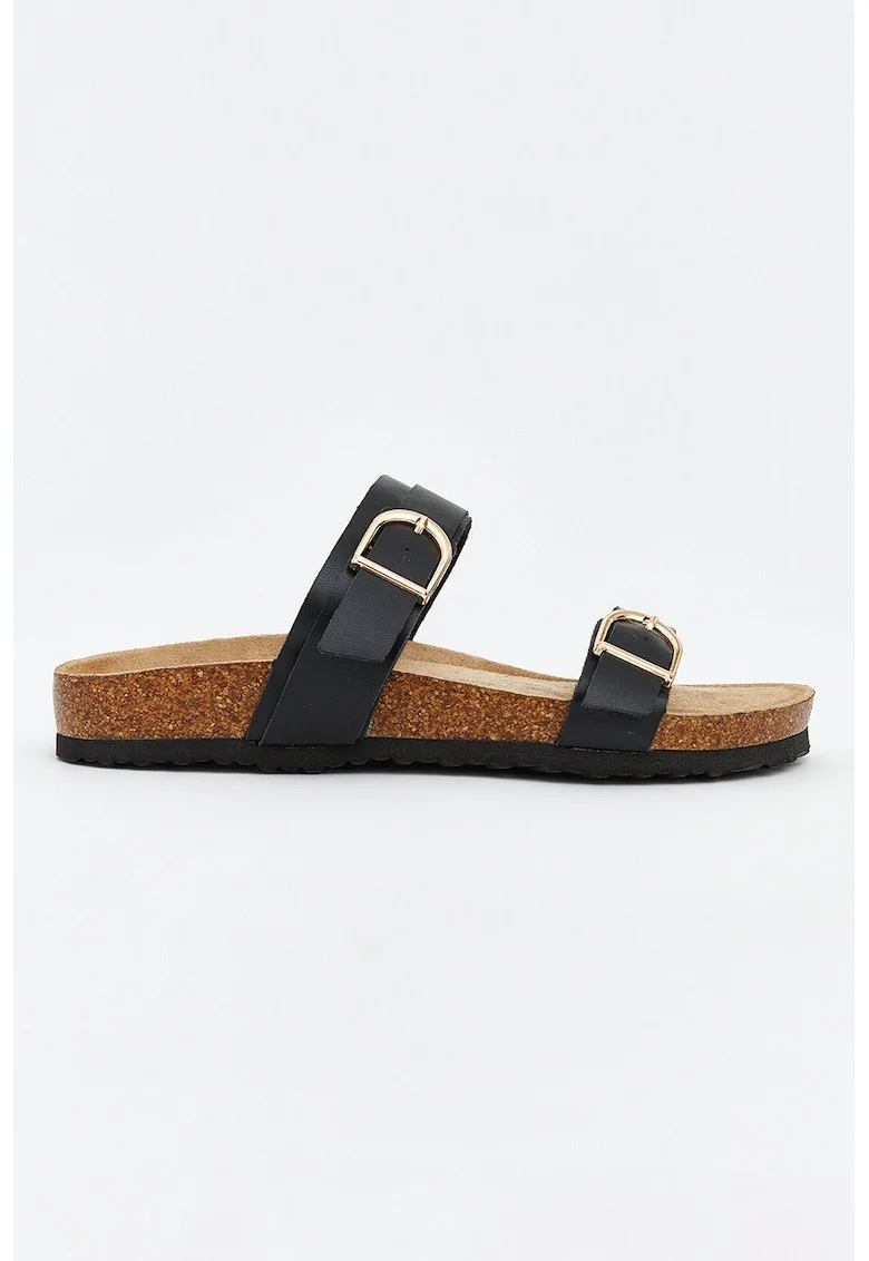 Papuci cu talpa plata, Negru