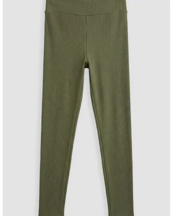 Colanti striati cu talie inalta, Kaki inchis