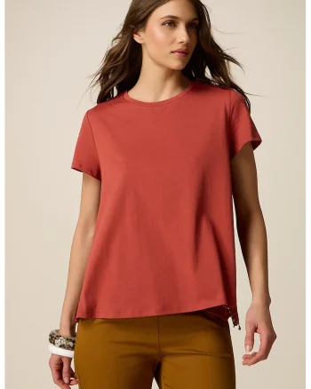 Tricou uni din bumbac, Rosu inchis