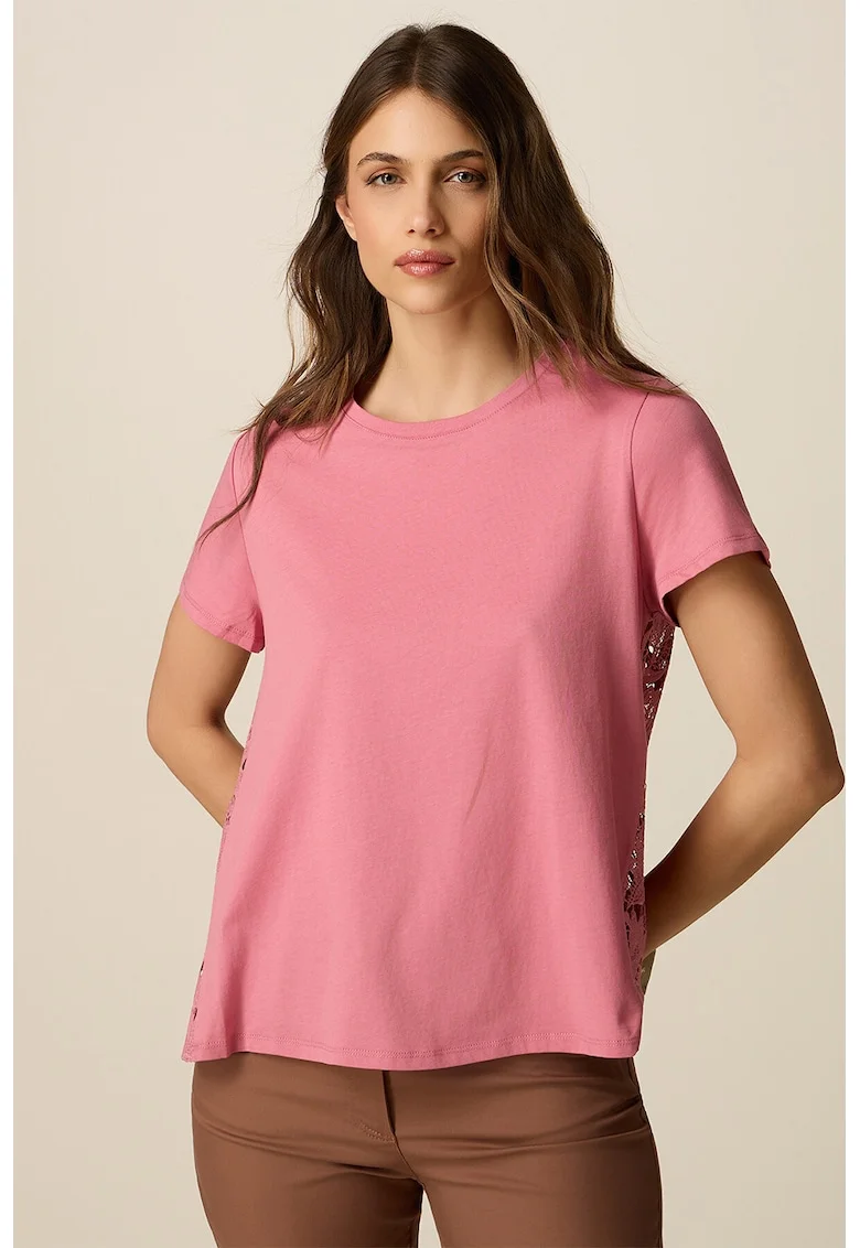 Tricou uni din bumbac, Roz