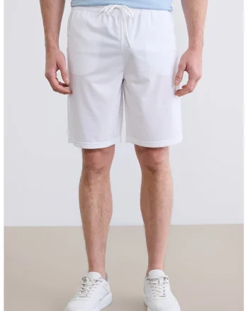 Pantaloni scurti de trening, Alb optic