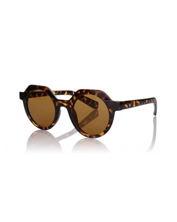 Ochelari de soare unisex cu model tortoise, Negru/Galben