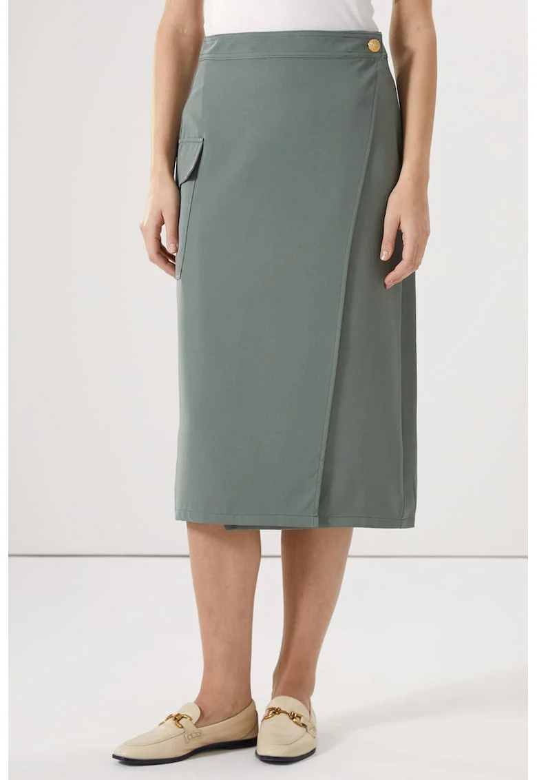 Fusta midi stratificata, Verde pal