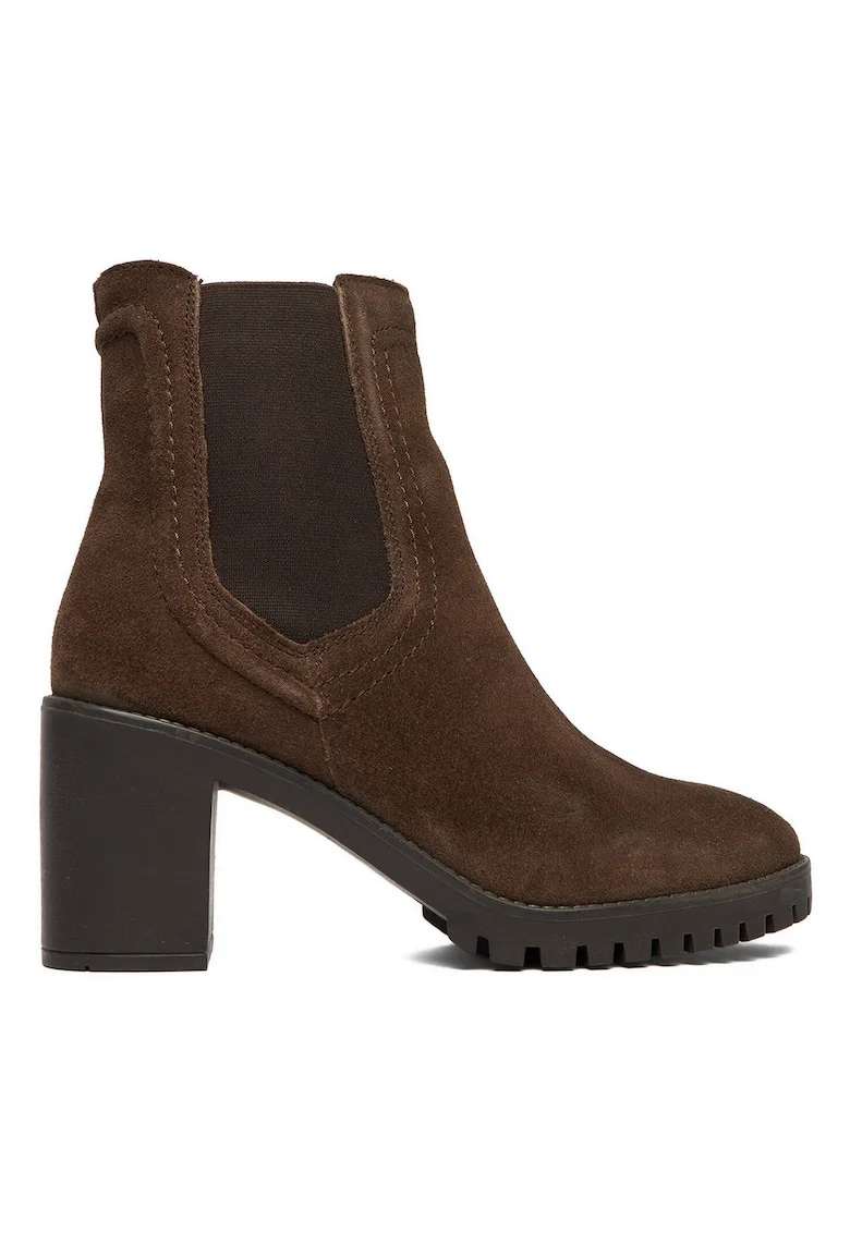 Botine dama,  piele naturala, clasic, maro,