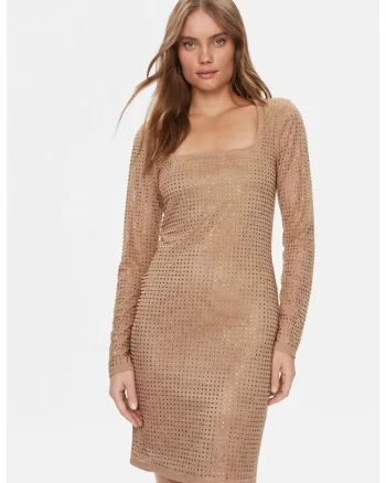 Rochie cocktail  bej, Bej