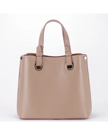 Geanta roz medie din piele naturala 8916 129 Roz, 23x25x12