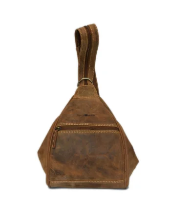 Geanta/rucsac dama piele naturala maro antichizat 21 x 26 x 13 cm, Vintage,  Maro antichizat