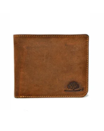 Portofel barbati piele naturala maro antichizat 11.5 x 9.5 x 2.0 cm, Vintage,  Maro antichizat
