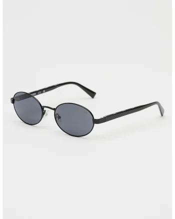 Ochelari de soare ovali unisex, Negru