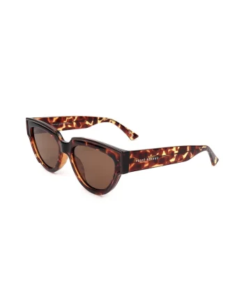 Ochelari de soare cat-eye cu model animal print, Maro/Bej
