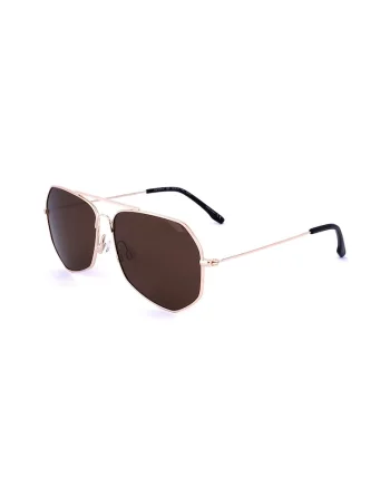 Ochelari de soare aviator unisex hexagonali Cuervo, Auriu