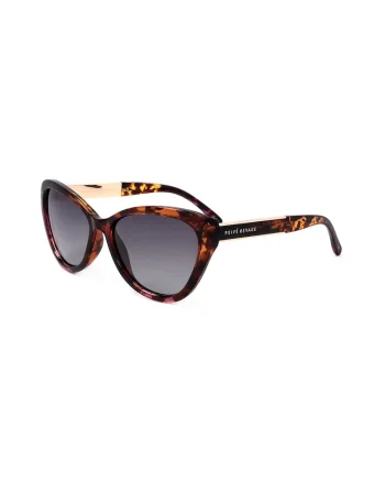 Ochelari de soare butterfly cu accente metalizate, Maro/Violet