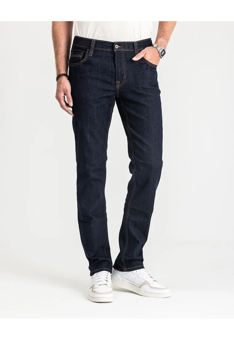 Blugi Barbati,  Washington Straight, Straight Fit, Talie Medie, 5 Buzunare, Lungi, Fermoar, Bumbac, Albastru