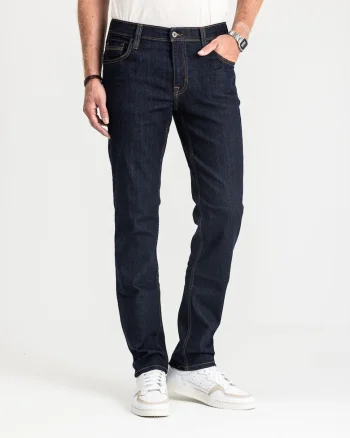Blugi Barbati,  Washington Straight, Straight Fit, Talie Medie, 5 Buzunare, Lungi, Fermoar, Bumbac, Albastru