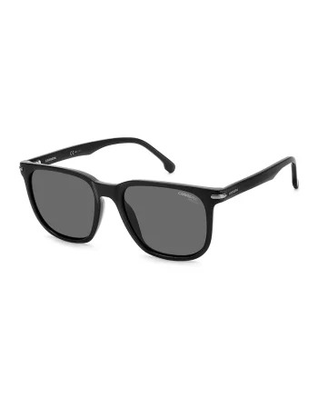 Ochelari de soare patrati unisex, Negru/Gri inchis