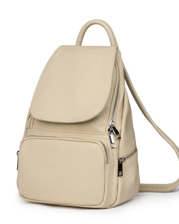 Rucsac din piele naturala Amadeus crem