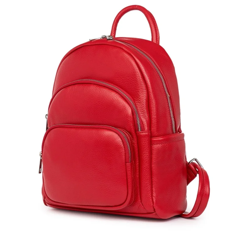Rucsac din piele naturala Alghero rosu