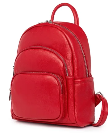 Rucsac din piele naturala Alghero rosu