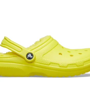 Saboti Crocs Classic Lined Clog Galben - Cyber Yellow