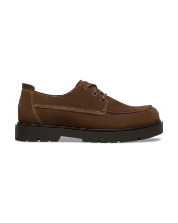 Birkenstock pantofi de piele întoarsă Highwood Moc Lace Low