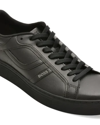 Pantofi sport BOSS negri, 2636, din piele ecologica