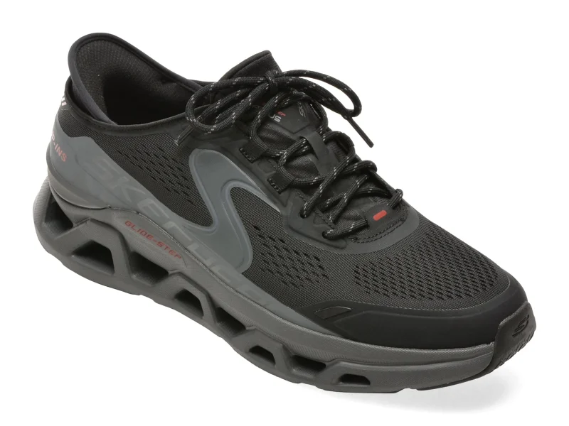 Pantofi sport SKECHERS negri, 232921, din material textil