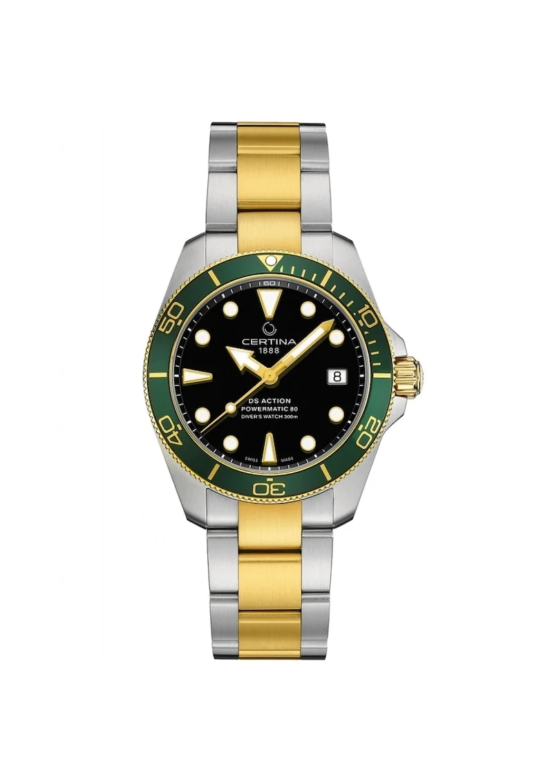 Ceas barbatesc  C032.807.22.051.01 Automatic Argintiu, Verde