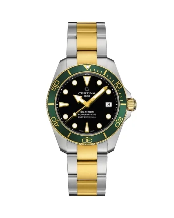 Ceas barbatesc  C032.807.22.051.01 Automatic Argintiu, Verde