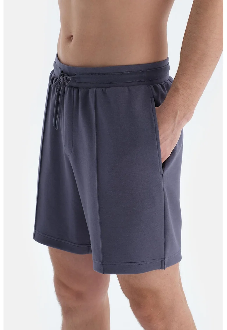 Pantaloni scurti din amestec de modal, Albastru prafuit
