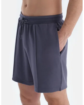 Pantaloni scurti din amestec de modal, Albastru prafuit