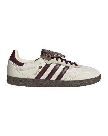 Pantofi sport din piele Samba Lt, Alb/Maro inchis