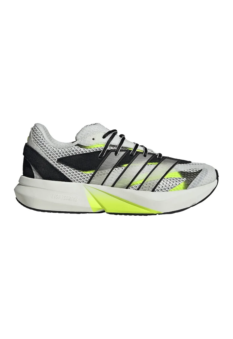 Pantofi sport din plasa cu detalii contrastante Lightblaze, Alb fildes/Negru stins/Verde lime