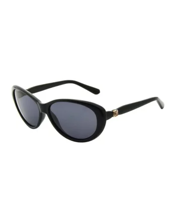Ochelari de soare ovali cu lentile in degrade, Negru