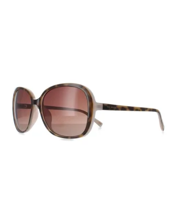Ochelari de soare ovali cu lentile in degrade, Negru, Rosu stins,