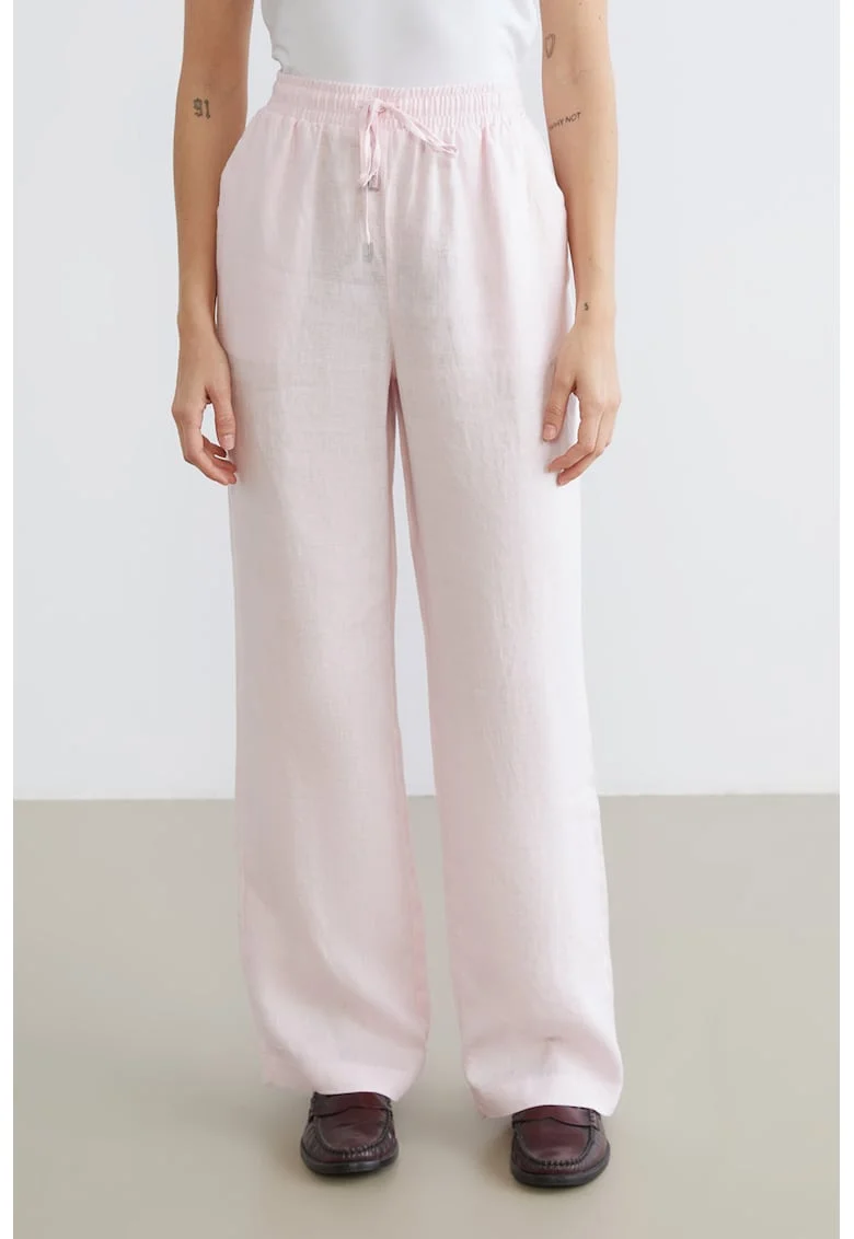Pantaloni de in cu snur, Roz pastel