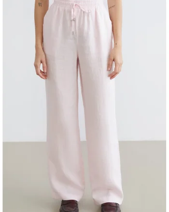 Pantaloni de in cu snur, Roz pastel