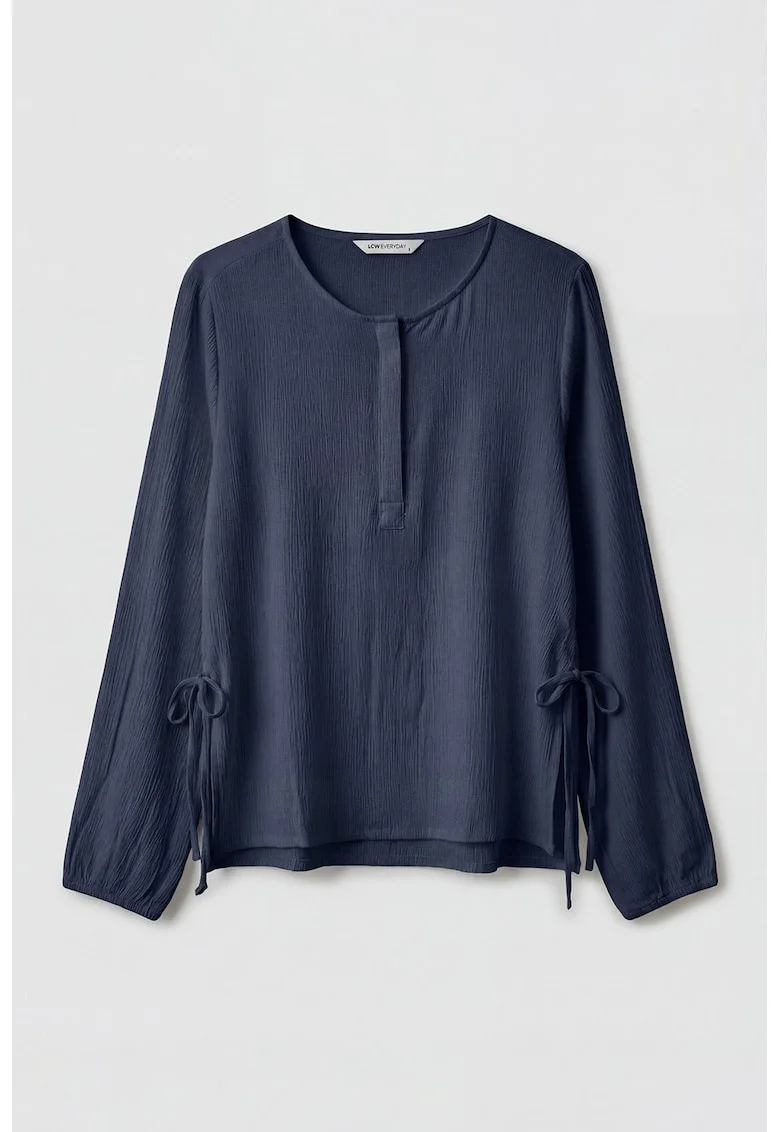Bluza cu decolteu rotund, Bleumarin