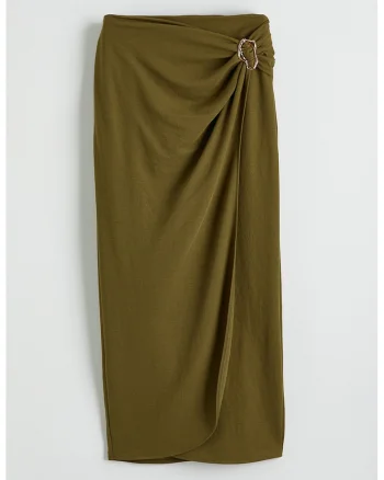 Fusta midi uni, Kaki