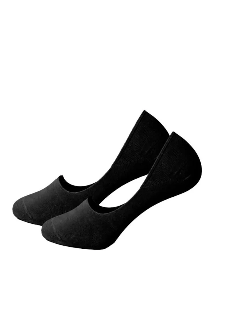 Sosete talpici bumbac femei, SDDG2SCARPMNEG,, Negru