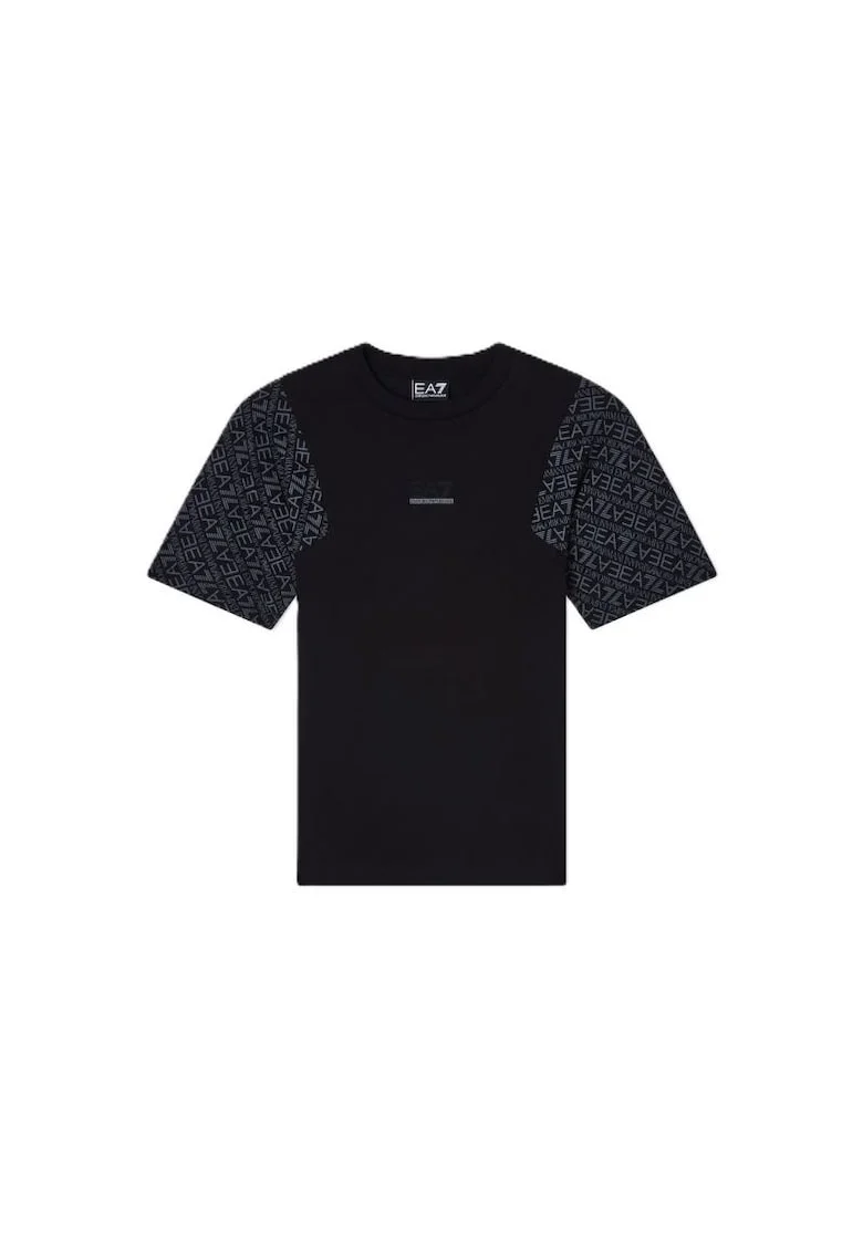Tricou  TRAIN GRAPHIC SERIES BOY TEE SS MONOGRAM LOGO, Bumbac, Negru, Negru
