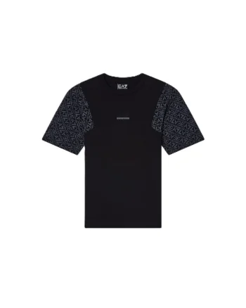 Tricou  TRAIN GRAPHIC SERIES BOY TEE SS MONOGRAM LOGO, Bumbac, Negru, Negru