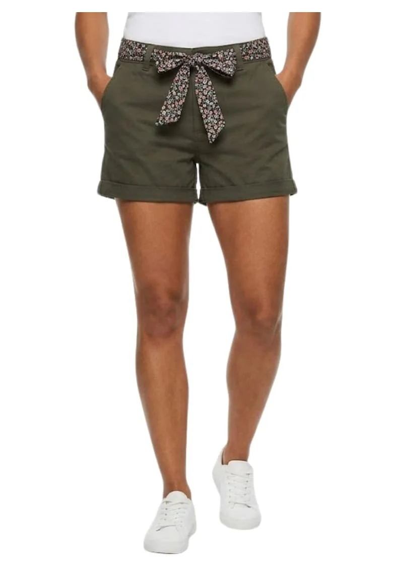 Pantaloni Chino scurti, cu cordon decorativ