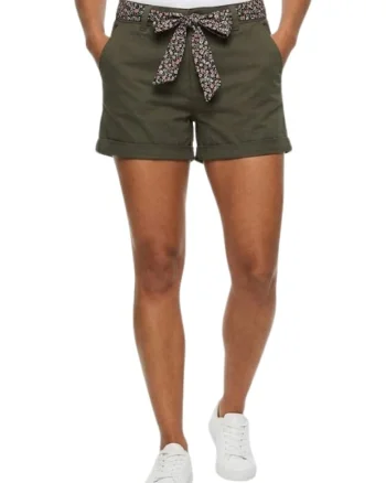 Pantaloni Chino scurti, cu cordon decorativ