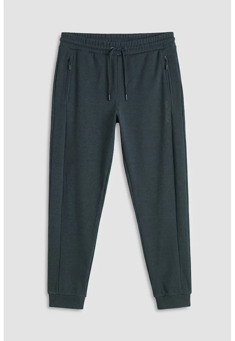 Pantaloni conici de trening din amestec de bumbac, Gri antracit