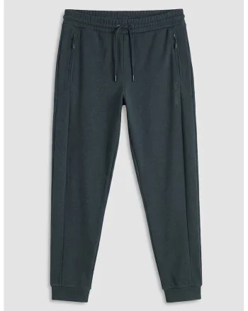 Pantaloni conici de trening din amestec de bumbac, Gri antracit